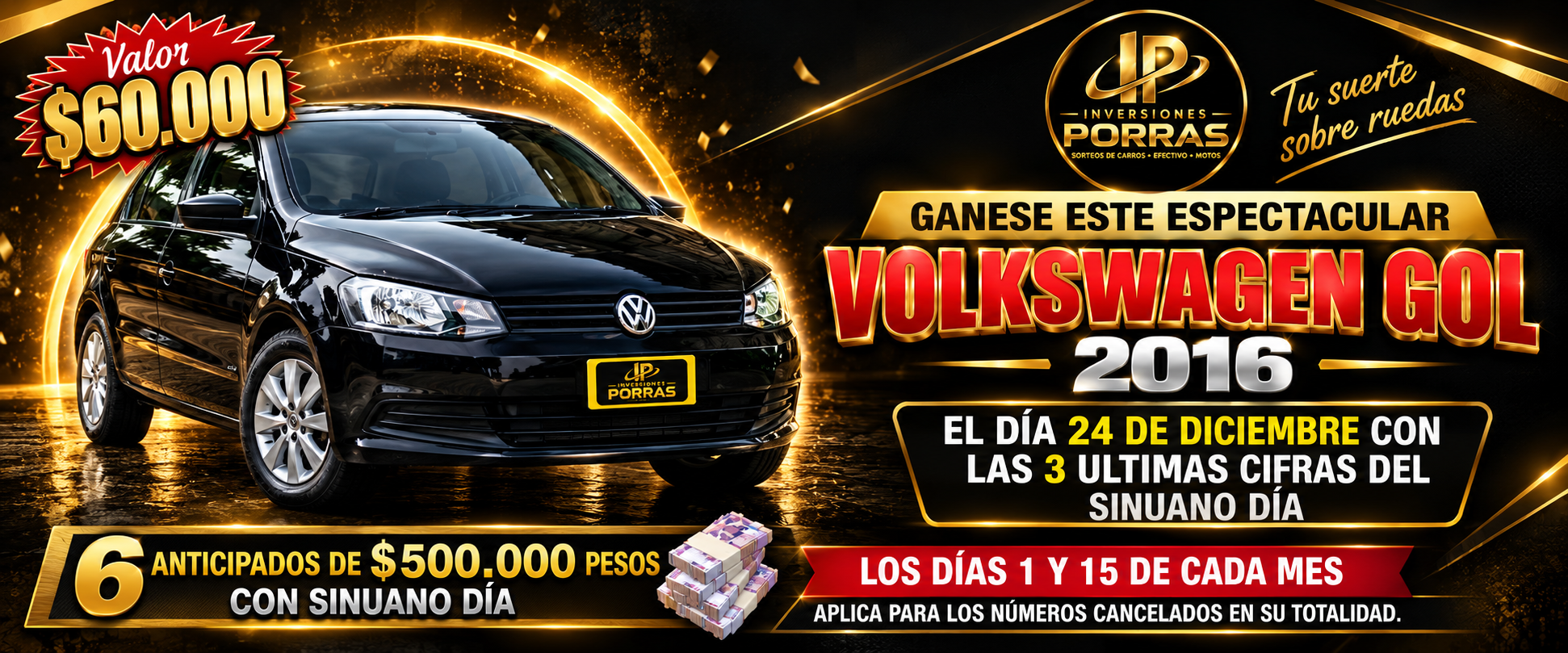 Ganese el Volkswagen Gol 2016 — Inversiones Porras